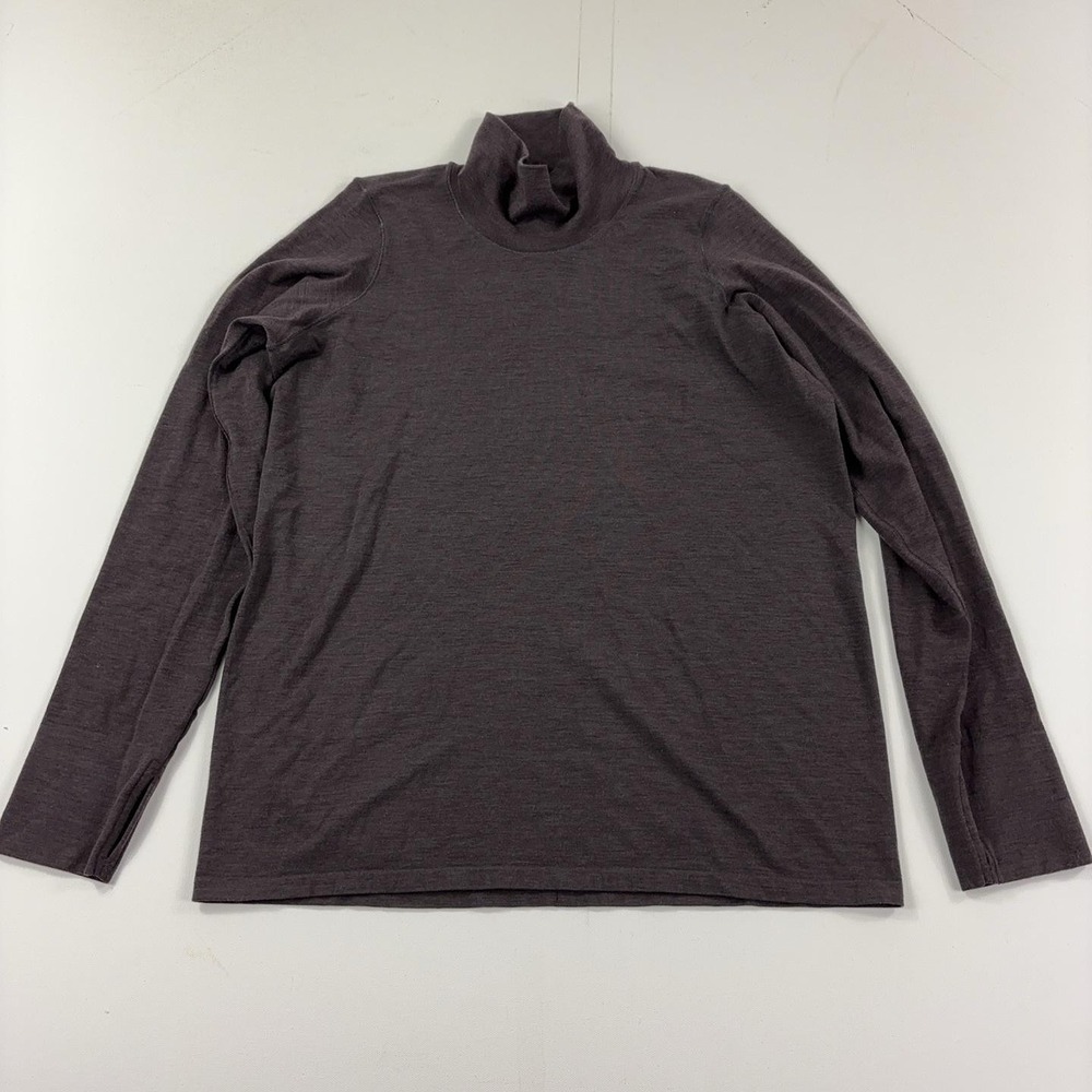 Athleta Foresthill Shirt Womens 1X Purple Long Sleeve Turtleneck Stretch Top